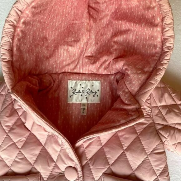 Rachel Riley Baby Hooded Quilted Jacket 6m Button Down Puffer Outerwear - Picture 4 of 7